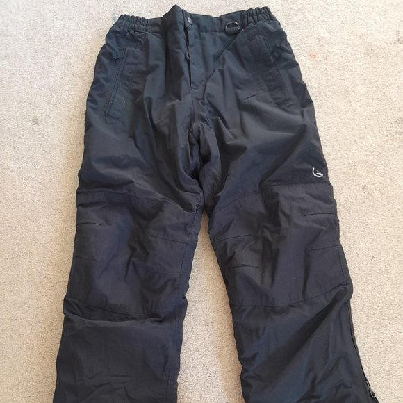 Lands End Squall Snow Pants 8 Husky Black - Picture 1 of 6
